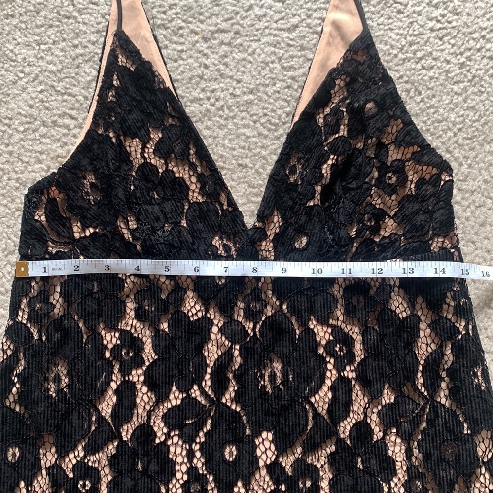 NWT Free People Dangerous Love Floral Lace mini dress Goth black size 6 - Picture 8 of 10